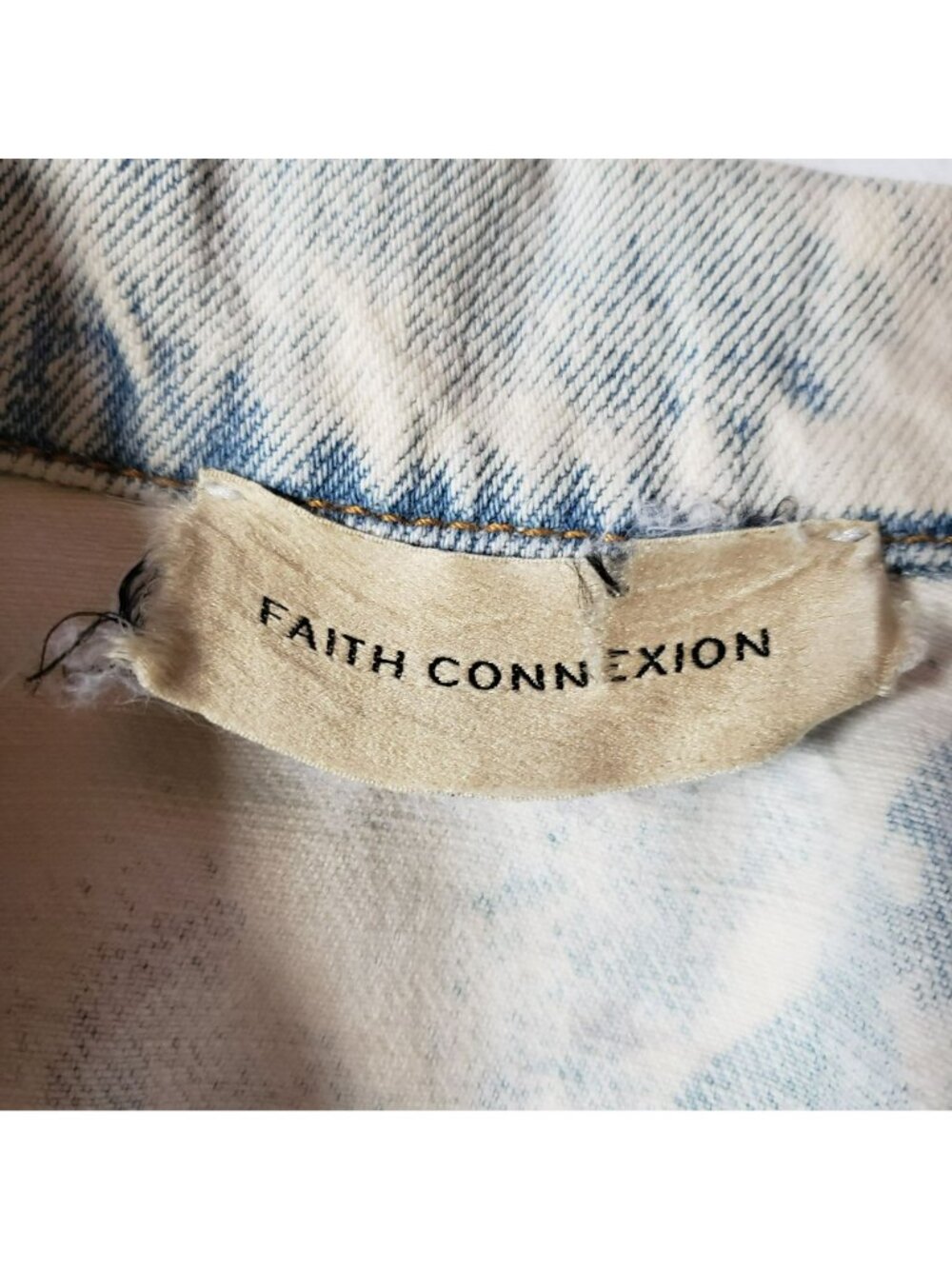 Faith Connexion $985 White Denim Vest Graffiti Print Punk Art to Wear DIY - Picture 13 of 16